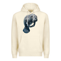 Sandshell Manatee Illustrations Premium Hoodie - LillyAllenDesigns