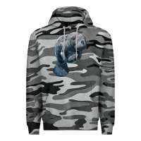 Slate Camo Manatee Illustrations Premium Hoodie - LillyAllenDesigns