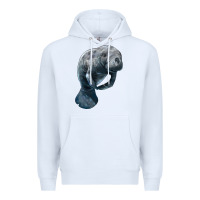 White Manatee Illustrations Premium Hoodie - LillyAllenDesigns