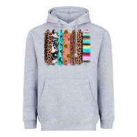 Heather Grey Western brushstrokes Heavyweight Hoodie - CTS Tumbler Store