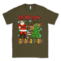Army Green north pole reindeer farm Classic Tee - Zillion Design Studio