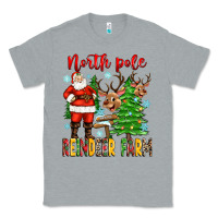 Heather Grey north pole reindeer farm Classic Tee - Zillion Design Studio