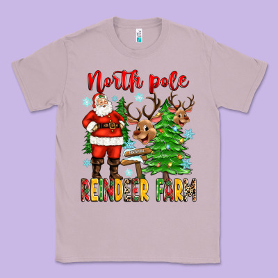 North Pole Reindeer Farm Classic Tee Designed By Zillion Design Studio