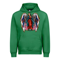 Emerald Angel Wing Lady of Guadalupe 4th of July Urban Hoodie - Jasminsmagicworld