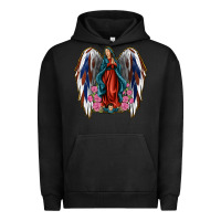 Pigment Black Angel Wing Lady of Guadalupe 4th of July Urban Hoodie - Jasminsmagicworld
