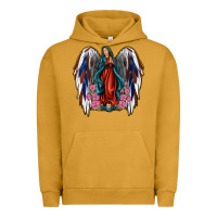 Pigment Peanut Butter Angel Wing Lady of Guadalupe 4th of July Urban Hoodie - Jasminsmagicworld