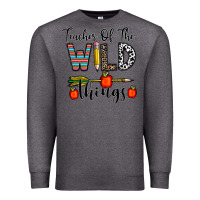 Charcoal Heather teacher of the wild things Premium Sweatshirt - CowhideDigitalArt