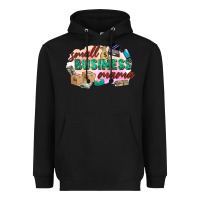 Black small business mama Heavyweight Hoodie - Zillion Design Studio