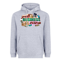 Heather Grey small business mama Heavyweight Hoodie - Zillion Design Studio