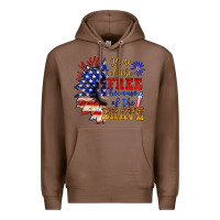 Chestnut home of the free because of the brave Premium Hoodie - NancyCooperArtShop