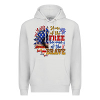 Dove Grey home of the free because of the brave Premium Hoodie - NancyCooperArtShop