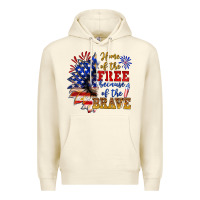 Sandshell home of the free because of the brave Premium Hoodie - NancyCooperArtShop