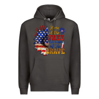 Smoke home of the free because of the brave Premium Hoodie - NancyCooperArtShop