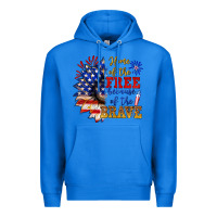 True Royal home of the free because of the brave Premium Hoodie - NancyCooperArtShop