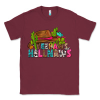 Burgundy yeehaws and hellnaws Classic Tee - texasbilliewilder