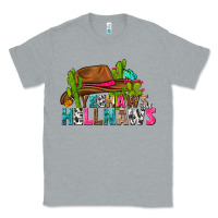 Heather Grey yeehaws and hellnaws Classic Tee - texasbilliewilder