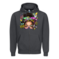 Smoke 90s messy bun Zipper Hoodie - texasbilliewilder