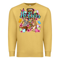 Antique Gold Easter Day He lives Premium Sweatshirt - OliviaCreatesArt