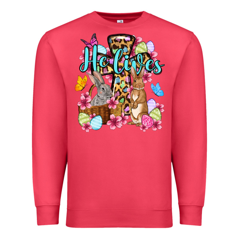 Easter Day He Lives Premium Sweatshirt by OliviaCreatesArt | Teevron