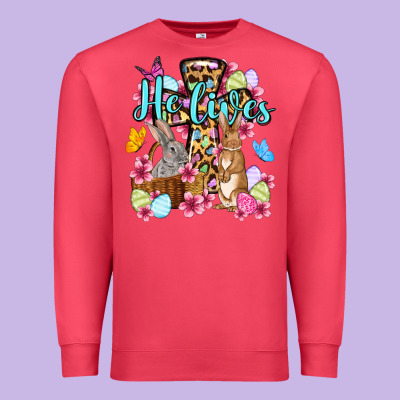 Easter Day He Lives Premium Sweatshirt Designed By Oliviacreatesart
