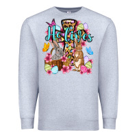 Heather Grey Easter Day He lives Premium Sweatshirt - OliviaCreatesArt