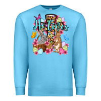 Ocean Blue Easter Day He lives Premium Sweatshirt - OliviaCreatesArt