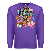 Purple Easter Day He lives Premium Sweatshirt - OliviaCreatesArt