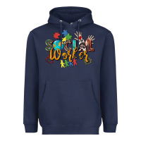 Navy social worker Heavyweight Hoodie - Zillion Design Studio