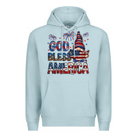 Blue Mist god bless america Premium Hoodie - NancyCooperArtShop
