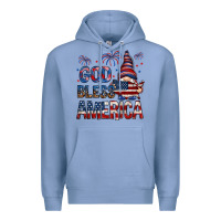 Colony Blue god bless america Premium Hoodie - NancyCooperArtShop