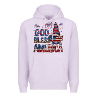 Lilac god bless america Premium Hoodie - NancyCooperArtShop
