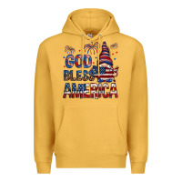 Mustard god bless america Premium Hoodie - NancyCooperArtShop
