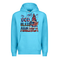 Ocean Blue god bless america Premium Hoodie - NancyCooperArtShop