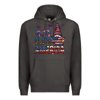 Smoke god bless america Premium Hoodie - NancyCooperArtShop