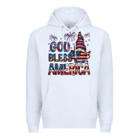 White god bless america Premium Hoodie - NancyCooperArtShop