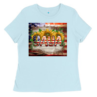 Baby Blue patriotic yaya tumbler Ladies Tee - BarkalooDesign
