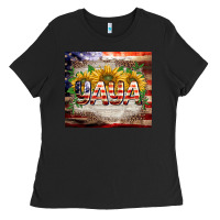 Black patriotic yaya tumbler Ladies Tee - BarkalooDesign