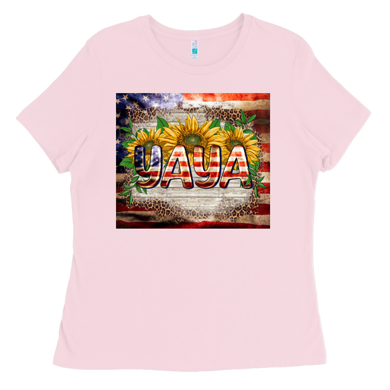 Patriotic Yaya Tumbler Ladies Tee by BarkalooDesign | Teevron