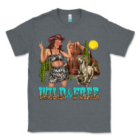 Charcoal Heather wild and free Classic Tee - texasbilliewilder