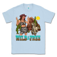 Dusty Blue wild and free Classic Tee - texasbilliewilder