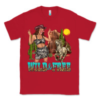 Red wild and free Classic Tee - texasbilliewilder