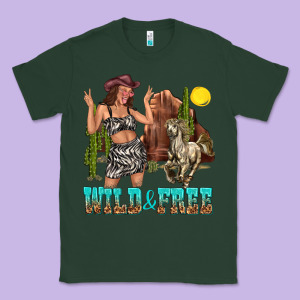 Wild And Free Classic Tee Designed By Texasbilliewilder