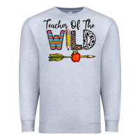 Heather Grey teacher of the wild Premium Sweatshirt - CowhideDigitalArt