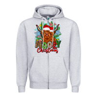 Heather Grey mooey christmas Zipper Hoodie - Zillion Design Studio