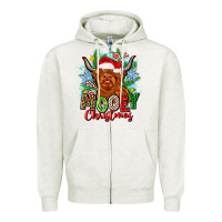 Oatmeal Heather mooey christmas Zipper Hoodie - Zillion Design Studio