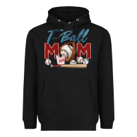 Black t ball mom Heavyweight Hoodie - Zillion Design Studio