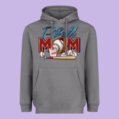 T Ball Mom Heavyweight Hoodie Designed By Zillion Design Studio