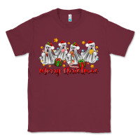 Burgundy merry christmas pantasmas ghost christmas Classic Tee - Zillion Design Studio