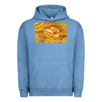 Pigment Pebble Blue Mango Background Urban Hoodie - Jasminsmagicworld