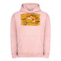 Pigment Salmon Mango Background Urban Hoodie - Jasminsmagicworld